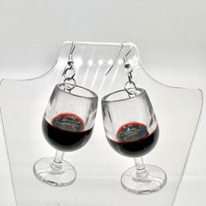Wine Glass Earrings - New Years Eve Earrings - Wine Earrings